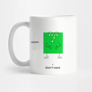 Green Square Don't Care Guy Mug